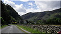 Road heading in a southerly direction near Grange in Cumbria