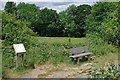 Seat and interpretative board, Cuckoo Trail