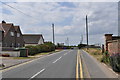 Looking along the B1259 at Flamborough Head