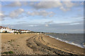 TQ9084 : Thorpe Bay beach looking east by David Kemp