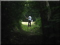 Golfer on the bridleway