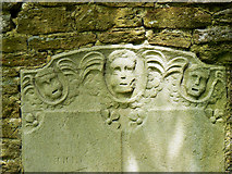 ST8770 : The upper part of a memorial stone, St Bartholomews Church, Corsham by Brian Robert Marshall