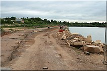 SK5134 : Flood defence work by David Lally