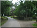 Bridleway junction near Crippenden Manor