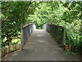 Bridge at the north end of Fendrod Lake, Llansamlet, Swansea