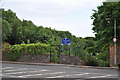 Looking across the original road to Chepstow