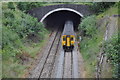 Train emerging from tunnel at Tutshill