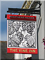 TQ8833 : The Vine Inn sign by Oast House Archive
