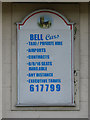 Bell Cars sign, 49 Droitwich Road