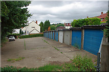 TQ2649 : Garages at end of Rowan Close by Robin Webster
