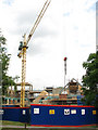 New housing under construction by Ten Bell Court, Norwich