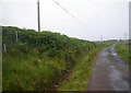 Looking down the single track road toward Uisken