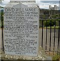 ST1586 : Inscription on the David Williams memorial by Robin Drayton