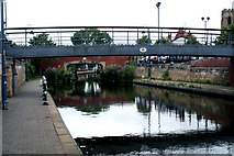 SJ9698 : Stalybridge:  Huddersfield Narrow Canal:  Bridges 99b and  99c by Dr Neil Clifton