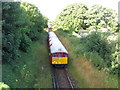 Isle of Wight train nears Lake station