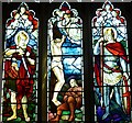TL5706 : Stained glass window at Fyfield Church by John Vigar