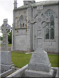 W3498 : St John's Church, Dromagh: tombs of previous parish priests by Christopher Hilton
