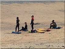 SW5140 : Young surfers on Porthmeor Beach, St Ives by Neil Theasby