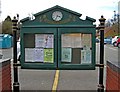 Hagley Parish Council notice board and clock, Worcester Road