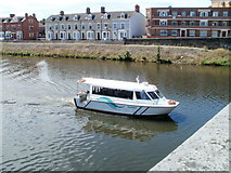 ST1776 : Aquabus approaches Cardiff Bridge by Jaggery