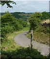 Lane corner at the end of the ridge footpath