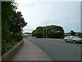 Approaching a roundabout from Ham Road