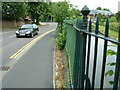 Ornate railings beside the New River in London Road, Ware