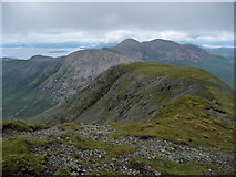 NG5423 : East ridge of Belig by John Allan