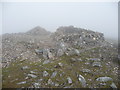 SH7213 : Summit cairn and shelter on Mynydd Moel by Jeremy Bolwell
