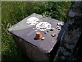 Art work in the graveyard at Llanfihangel Bachellaeth