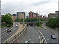 View from Footbridge looking towards Westgate