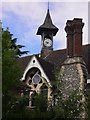 Clock on school building at Findon