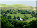 SN7666 : Hill farm east of Pontrhydfendigaid, Ceredigion by Roger  D Kidd