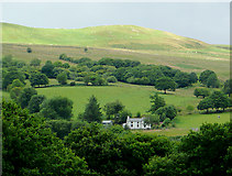 SN7666 : Hill farm east of Pontrhydfendigaid, Ceredigion by Roger  D Kidd