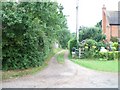 Footpath leaves road