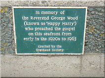 TQ8984 : "Happy Harry's" plaque, Southend by Phillip Perry