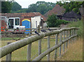 Swallows on a fence at Heath End