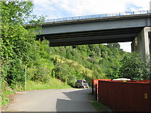ST0995 : Taff Trail approaching A472 viaduct by Gareth James