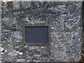 Commemorative tablet on the wall of Capel Nant