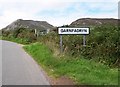 SH2833 : Sign at the eastern approach to Garnfadryn by Eric Jones