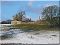 Hulne Priory from path by the river, Hulne Park, Alnwick