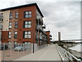 Newport : riverside walk alongside Cambria House