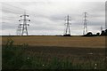 Pylons in the field