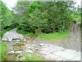 Eroded concrete path