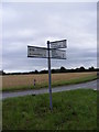 TM4162 : Roadsign on the B1119 Saxmundham Road by Geographer