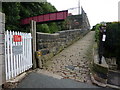 Footbridge at the end of Stansfield Road