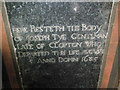 St Mary, Clopton- floor memorial