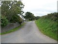 Lane leading over the hill side to Sarn Meyllteyrn