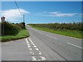 View west along the B4413 from its junction with the Bryncroes road