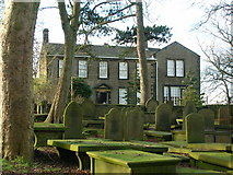 SE0237 : Bronte Parsonage Museum from Haworth Churchyard by John H Darch